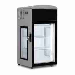 Vetrina congelatore gelati verticale con 3 lati espositivi 79 lt -18 -23°C 50x48,3x100h cm