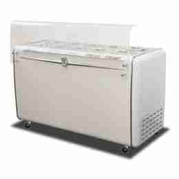 Banco gelati a pozzetto refrigerazione statica 10 pozzetti 440 lt 156,8x69x98,4h cm