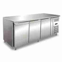 Tavolo congelatore refrigerato in acciaio inox 3 porte 179,5x60x86h cm -10 -20°C