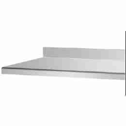 Piano in acciaio inox con alzatina per tavolo 138x80x5h cm