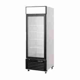 Armadio frigo refrigerato in acciaio smaltato bianco 1 anta in vetro a basso consumo energetico 610 lt ventilato 0+8 °C