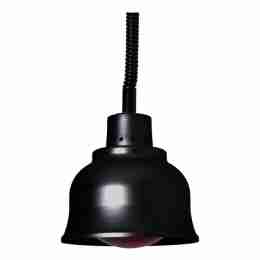 Lampada riscaldante a infrarossi per buffet 250 W alluminio anodizzato nero luce bianca Classic