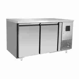 Tavolo congelatore refrigerato a basso consumo energetico in acciaio inox 2 porte -22-17 °C 1360x600x850 h mm
