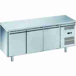 Tavolo frigo refrigerato 3 porte in acciaio inox -2 +8 °C 179,5x60x85h cm - FC