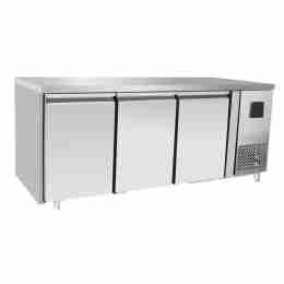 Tavolo congelatore refrigerato a basso consumo energetico in acciaio inox 3 porte -22-17 °C 1795x700x850 h mm