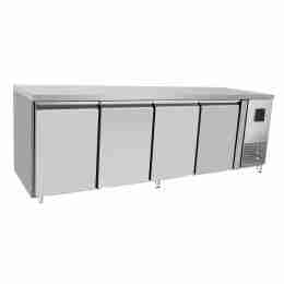 Tavolo congelatore refrigerato a basso consumo energetico in acciaio inox 4 porte -22-17 °C 2230x600x850h mm
