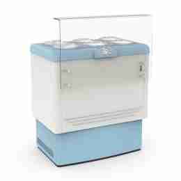 Banco gelati refrigerazione statica 6 pozzetti 965x665x1030h mm