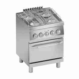 Cucina a gas 4 fuochi con forno elettrico 20 kW 60x60x85h cm