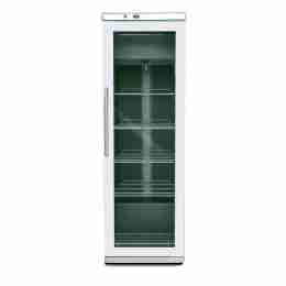Armadio frigo refrigerato ventilato 1 anta in vetro esterno in acciaio verniciato  bianco 300 lt 0+8 °C