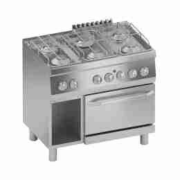 Cucina a gas 6 fuochi con forno a gas 35.5 kW 60x90x85h cm