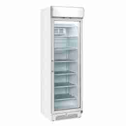 Vetrina gelateria refrigerazione con ventola di assistenza 300 lt pannello pubblicitario 600x640x2005 h mm