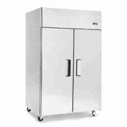 Armadio frigo refrigerato in acciaio inox 2 ante a basso consumo energetico 900 lt ventilato 0+8 °C