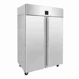 Armadio congelatore refrigerato in acciaio inox 2 ante 1400 lt  a basso consumo energetico ventilato  -22-17 °C 