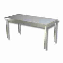 Tavolo in acciaio inox su gambe profondità 700 mm 1900x700 mm
