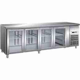 Tavolo refrigerato gastronomia GN1/1 ventilato alzatina motore incorporato 2230x700x850/950 mm
