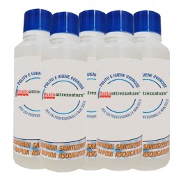 5x Gel professionale 250 ml igienizzante disinfettante e sanitizzante mani per uso quotidiano, battericida, antivirus senza risciacquo