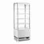 Frigo vetrina bibite pasticceria refrigerata 4 lati in vetro bianca 128 lt 0 +12 °C 42,8x38,6x127h cm