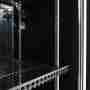 Frigo vetrina bibite verticale refrigerata 1 anta in vetro nera +0 +10 °C 238 lt 55,5x54x178h cm