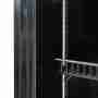 Frigo vetrina bibite verticale refrigerata 1 anta in vetro nera con canopy bianco +0 +10 °C 278 lt 59x61x190,5h cm