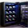 Cantina vini termoelettrica refrigerazione statica rifiniture porta in vetro 12 bottiglie +10 +18°C 34,5x51,5x48h cm